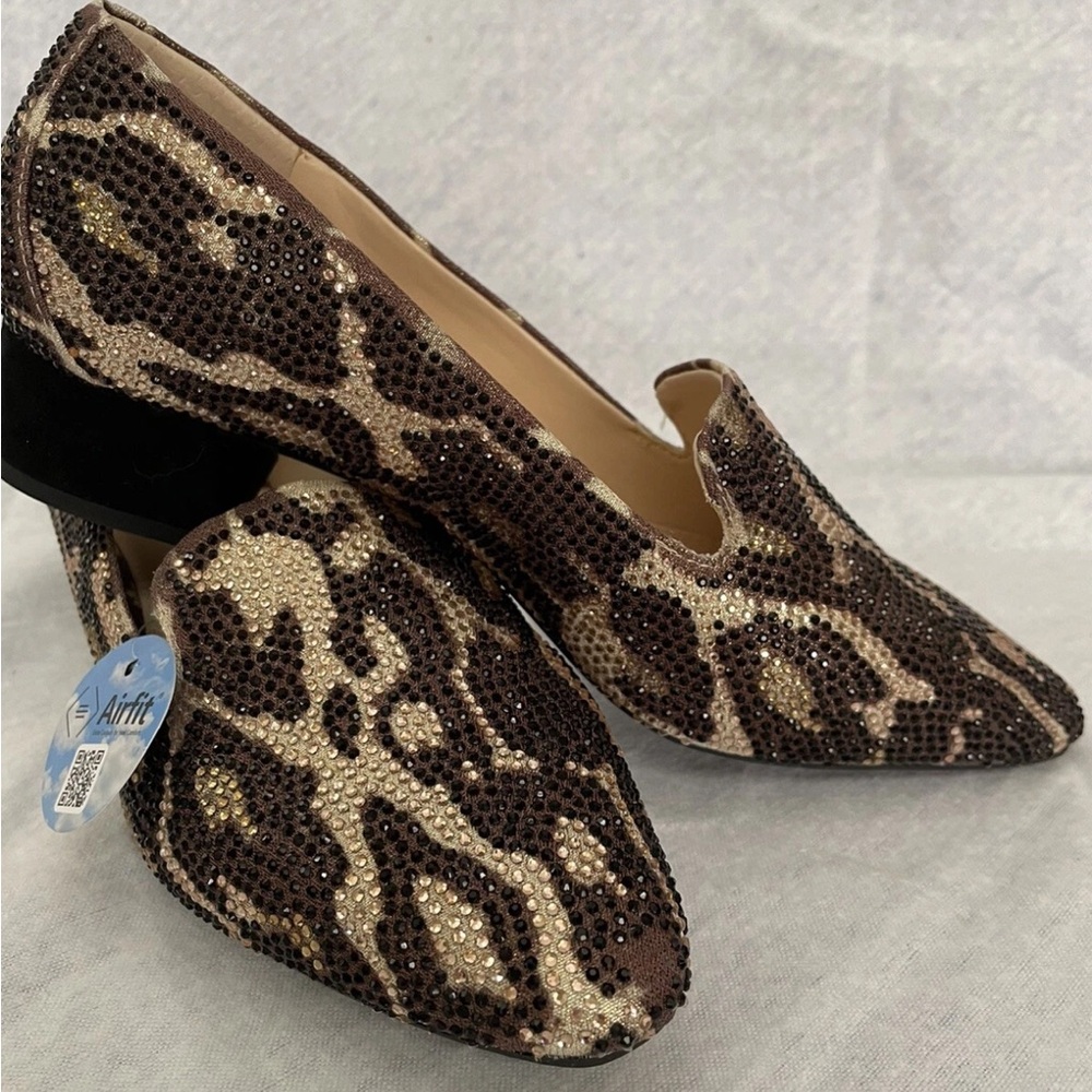 Alex Marie Leopard Print Shimmery Low Heel NWT - Picture 5 of 9